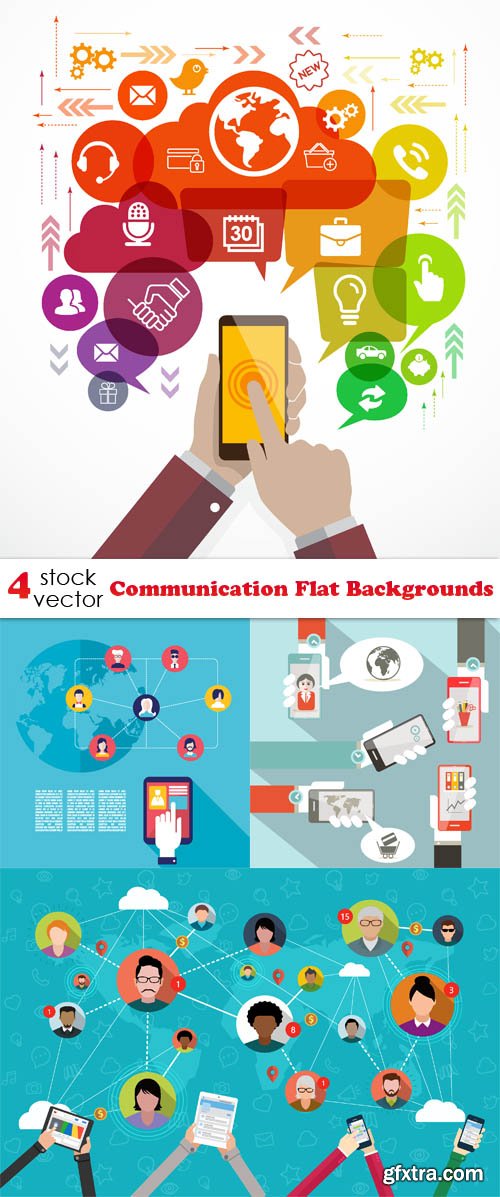 Vectors - Communication Flat Backgrounds