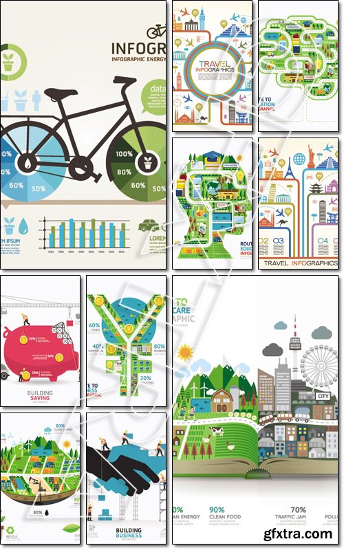 Flat line Infographic Education People and Pencil Tree Outline concept - Vector