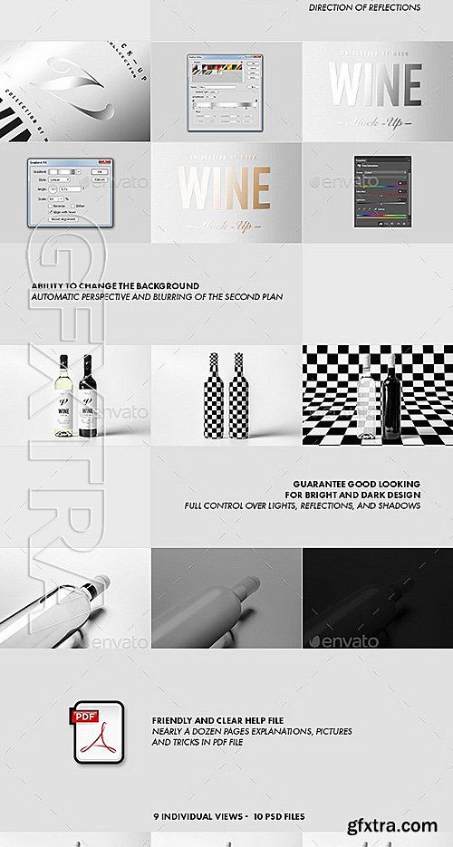 GraphicRiver - Wine Bottle Mock-up 12258986