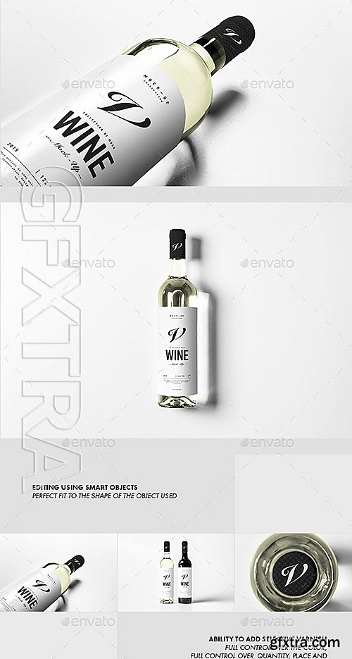 GraphicRiver - Wine Bottle Mock-up 12258986