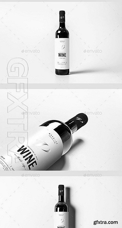 GraphicRiver - Wine Bottle Mock-up 12258986