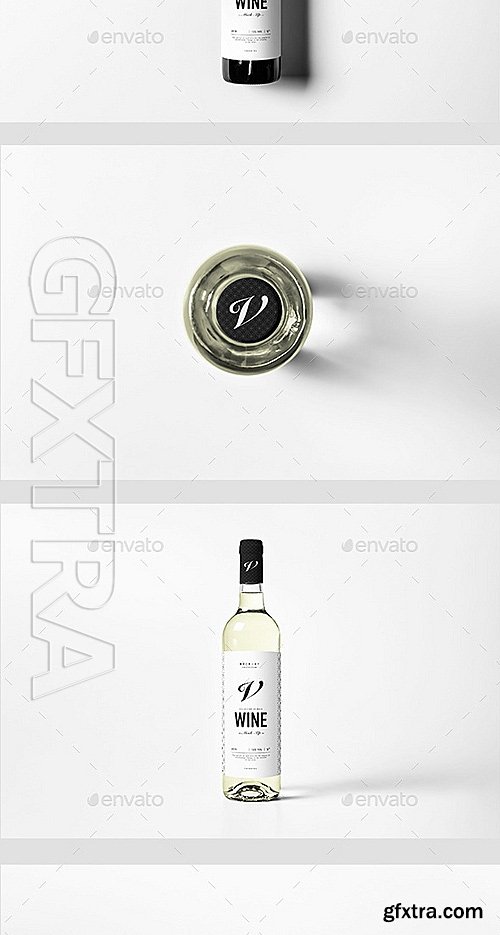 GraphicRiver - Wine Bottle Mock-up 12258986