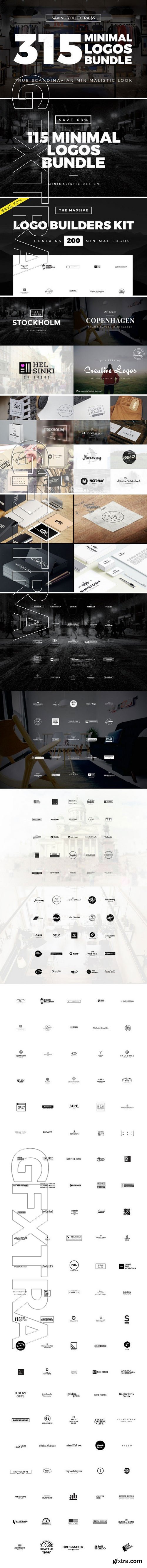 CM - 315 Minimal Logo Templates Bundle 371884