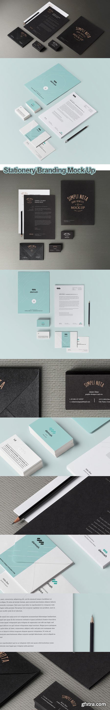 14 Stationery Branding PSD MockUps