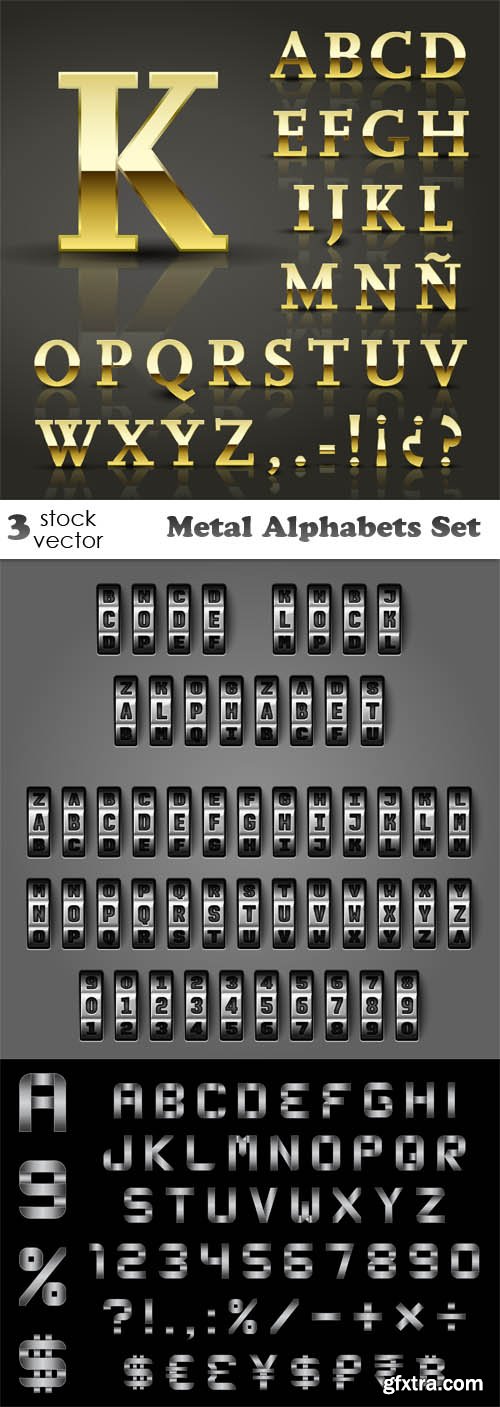 Vectors - Metal Alphabets Set