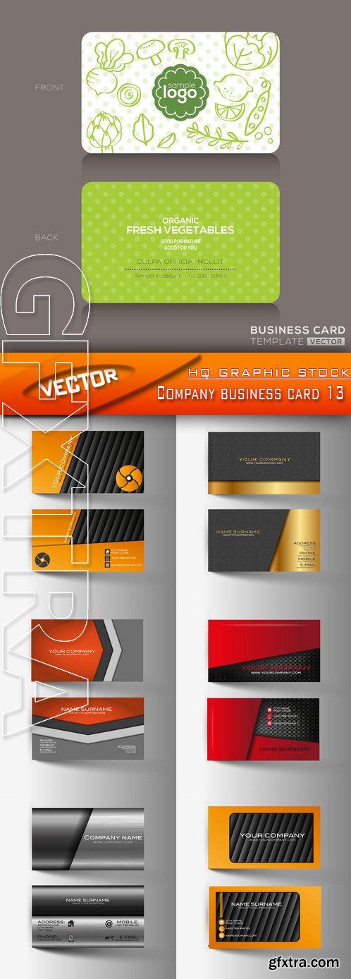 Stock Vector - Company business card 13