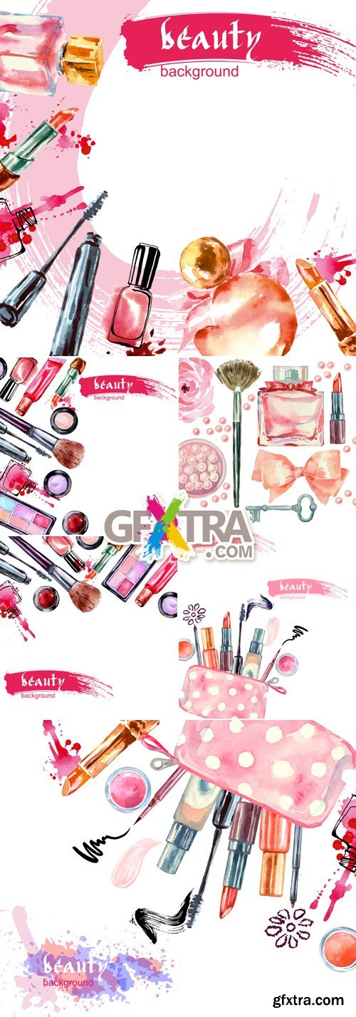 Cosmetics Cards Vector