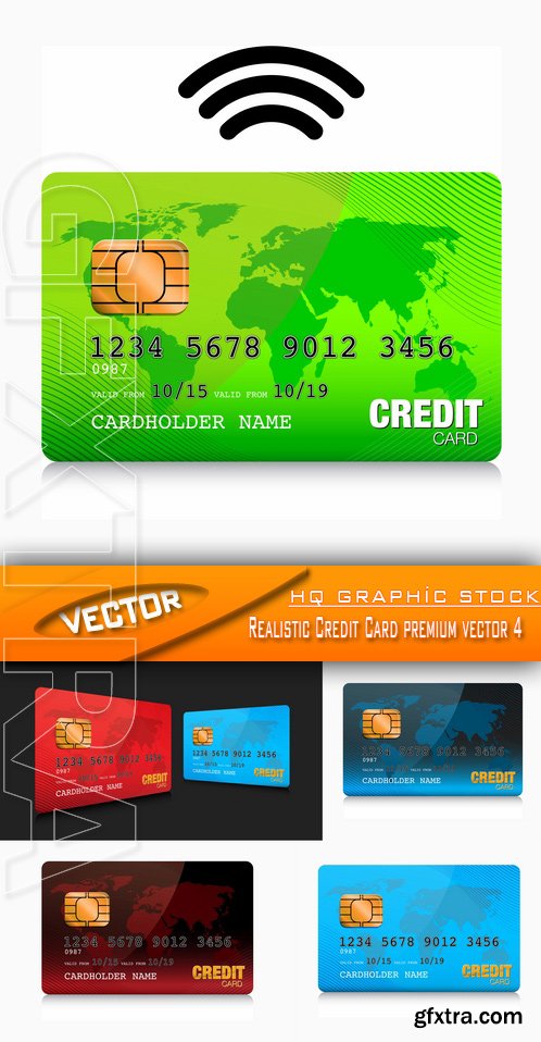 Stock Vector - Realistic Credit Card premium vector 4