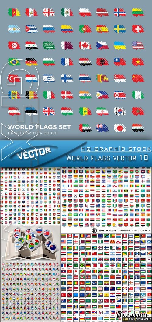 Stock Vector - World flags vector 10