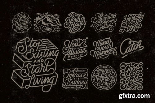 CM - 30 Hand Lettering Quotes - Vector - 345512