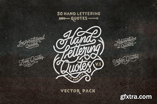 CM - 30 Hand Lettering Quotes - Vector - 345512