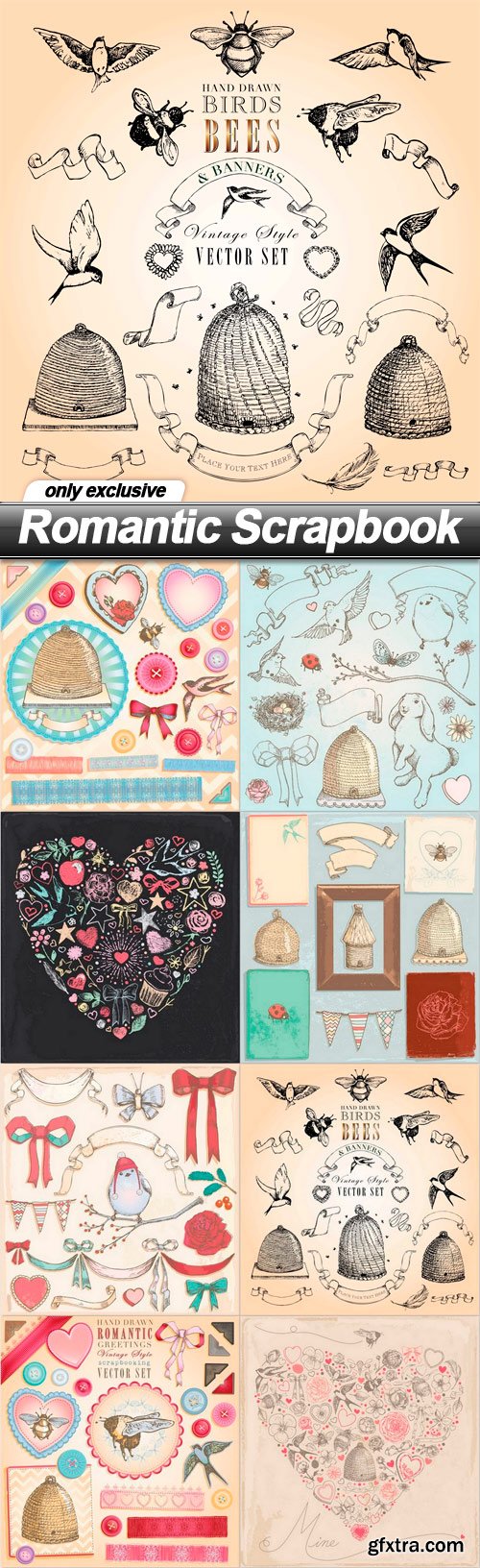 Romantic Scrapbook - 8 EPS