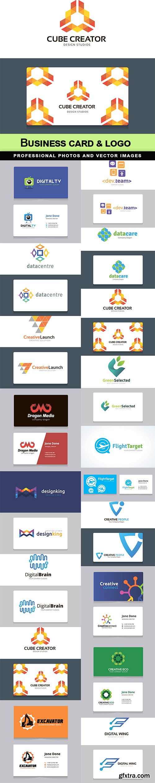 Business card &amp; logo - 17 EPS