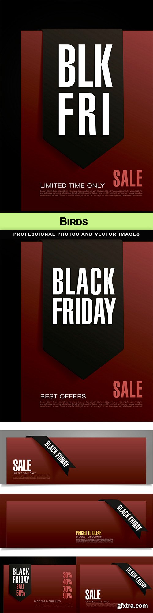 Black friday banner - 5 EPS