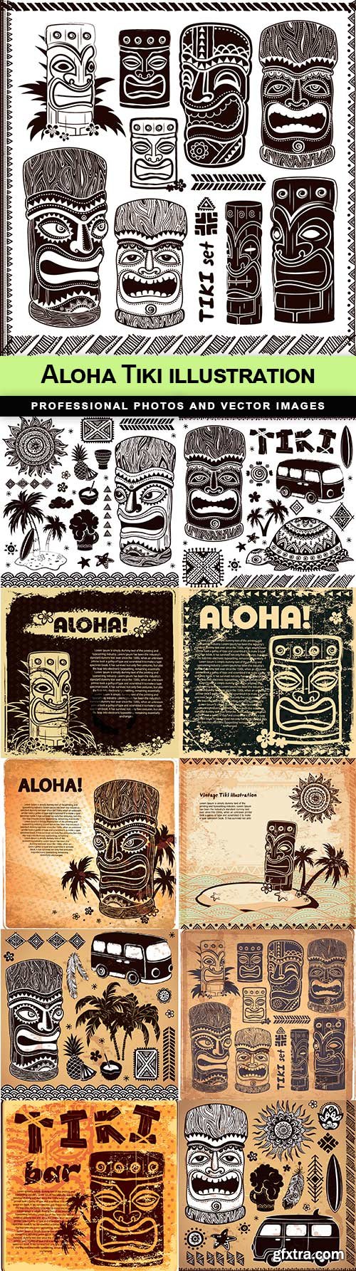 Aloha Tiki illustration - 11 EPS