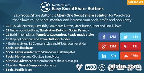 CodeCanyon - Easy Social Share Buttons v3.2.1 for WordPress - 6394476