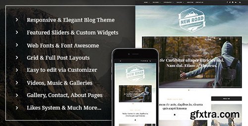 ThemeForest - NewRoad v1.0 - A Responsive WordPress Blog Theme - 12318037