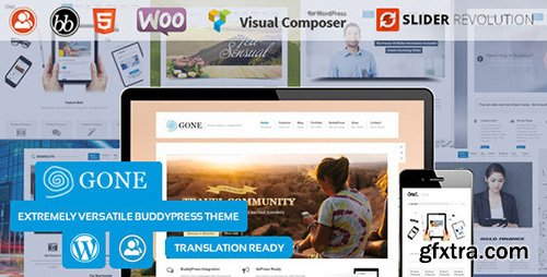 ThemeForest - Gone v1.0 - BuddyPress & WordPress Theme - 7256836