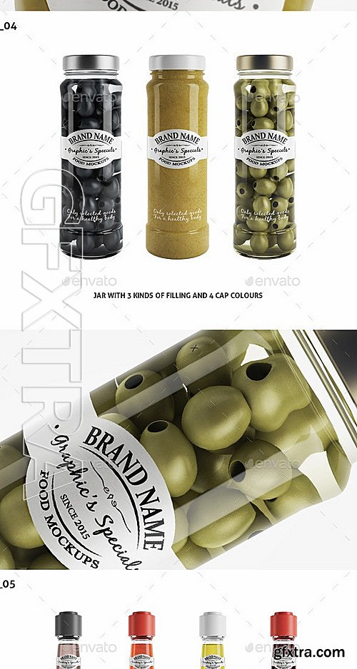 GraphicRiver - Jar & Bottle - Label Logo Mockup 12899615