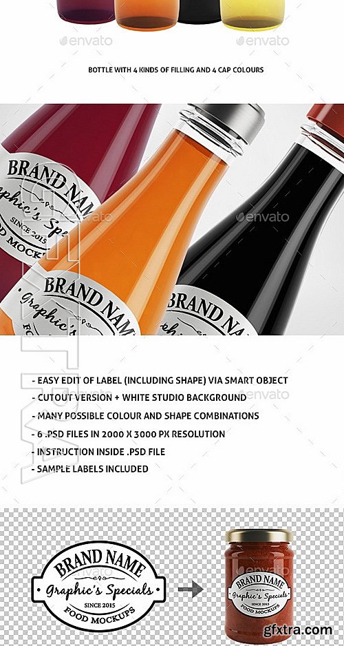 GraphicRiver - Jar & Bottle - Label Logo Mockup 12899615