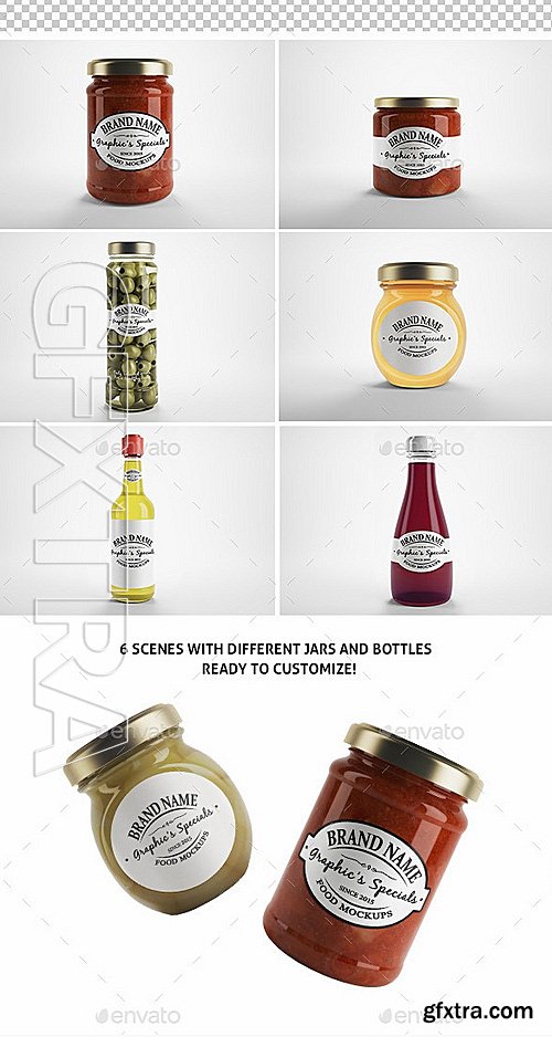 GraphicRiver - Jar & Bottle - Label Logo Mockup 12899615