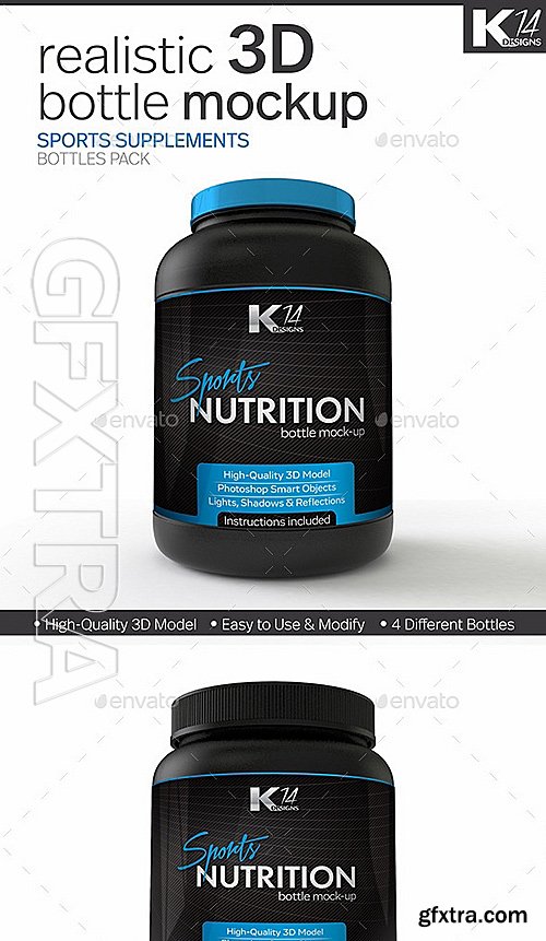 GraphicRiver - Sport Supplements Bottle Mockup 12905364