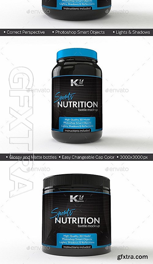 GraphicRiver - Sport Supplements Bottle Mockup 12905364