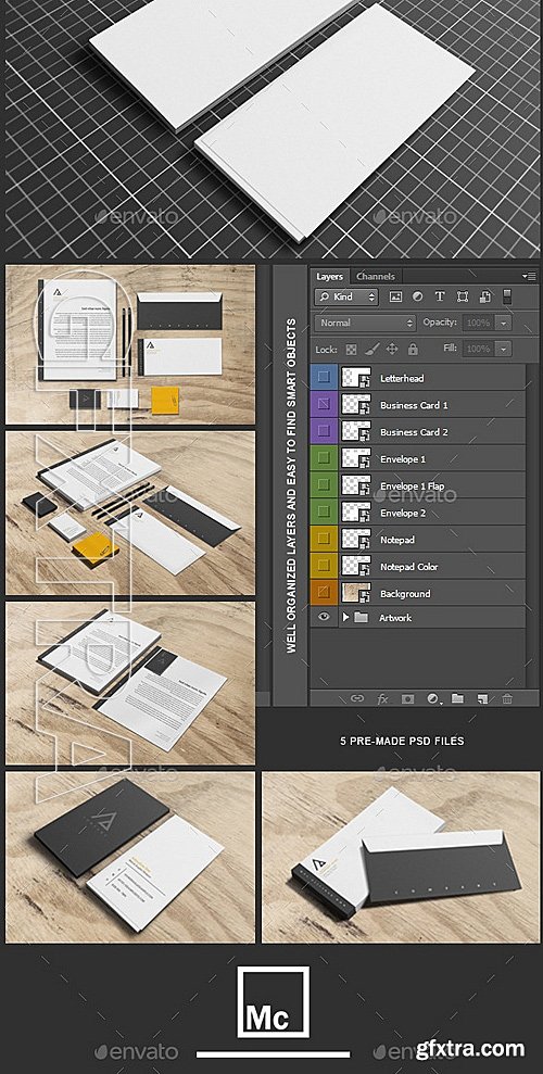 GraphicRiver - Stationery Branding Mock-Up 12902671