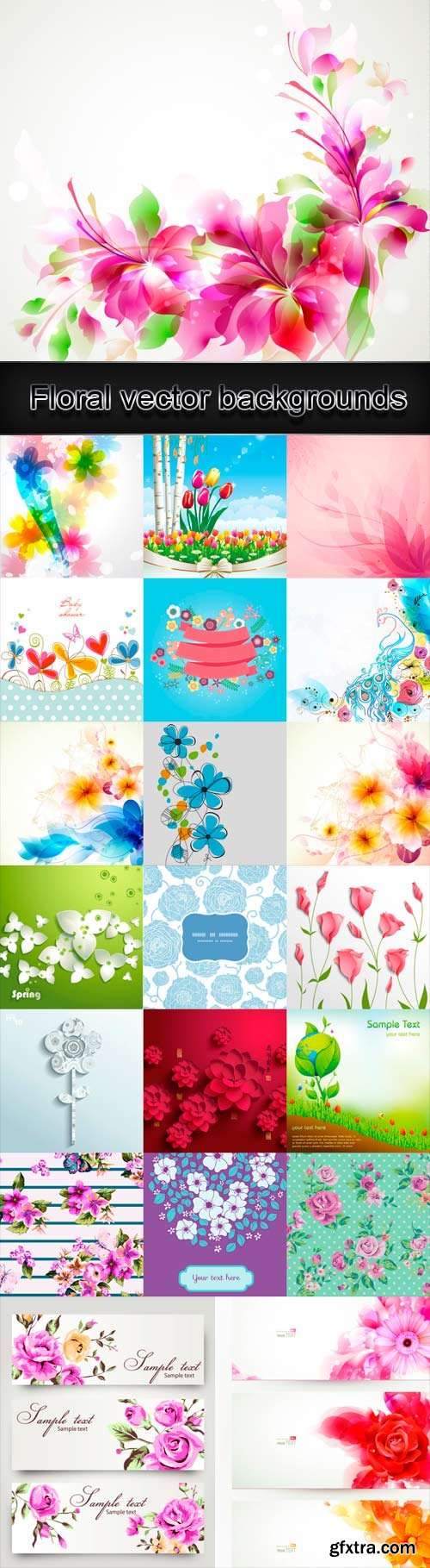 Beautiful vector background with flowers