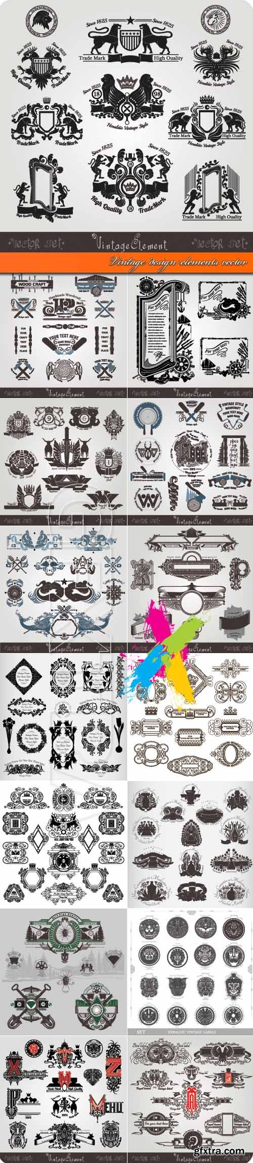 Vintage design elements vector