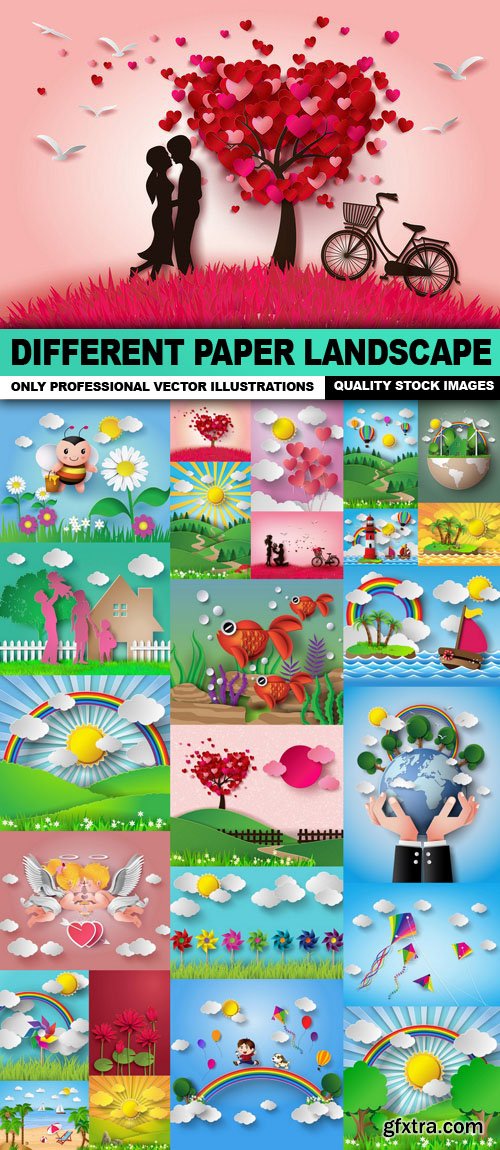 Different Paper Landscape - 25 Vector