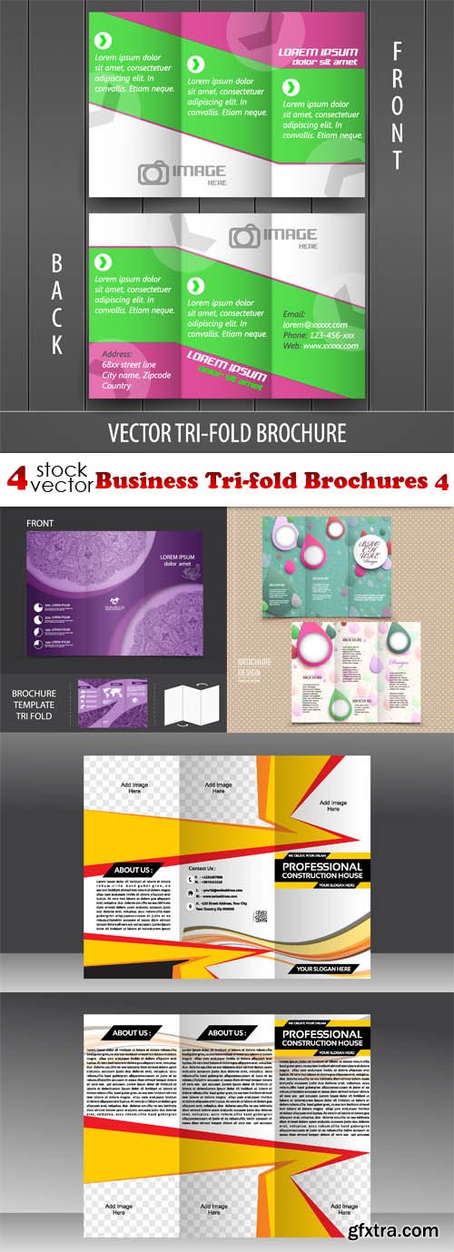 Vectors - Business Tri-fold Brochures 4