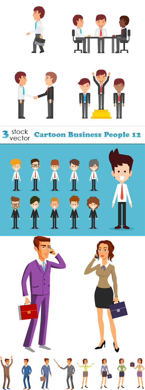 Vectors - Cartoon Business People 12