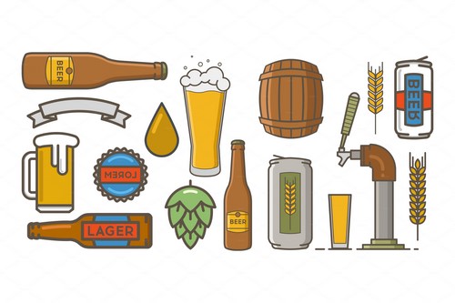 CM - Beer graphics vector bundle - 376778