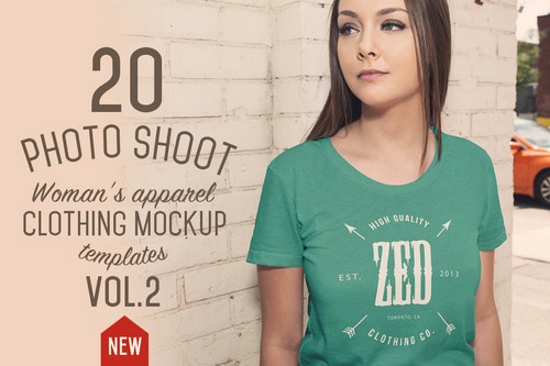 CM - 20 Woman\'s Apparel Mockups VOL.2 - 372433