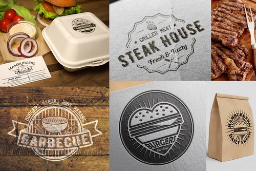 CM - 30 Burgers and barbecue logos bundle - 375882