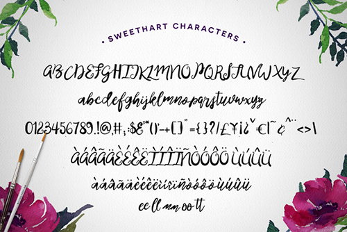 CM Sweethart Script + Vectors Font 375527