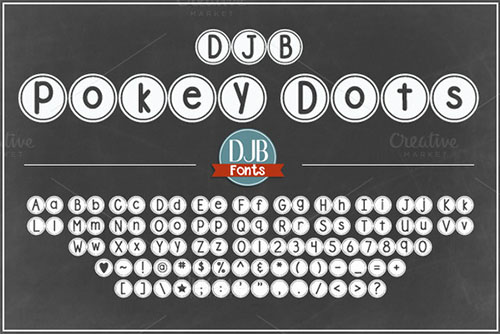 CM DJB Pokey Dots Font 375851