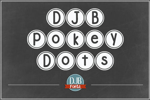 CM DJB Pokey Dots Font 375851