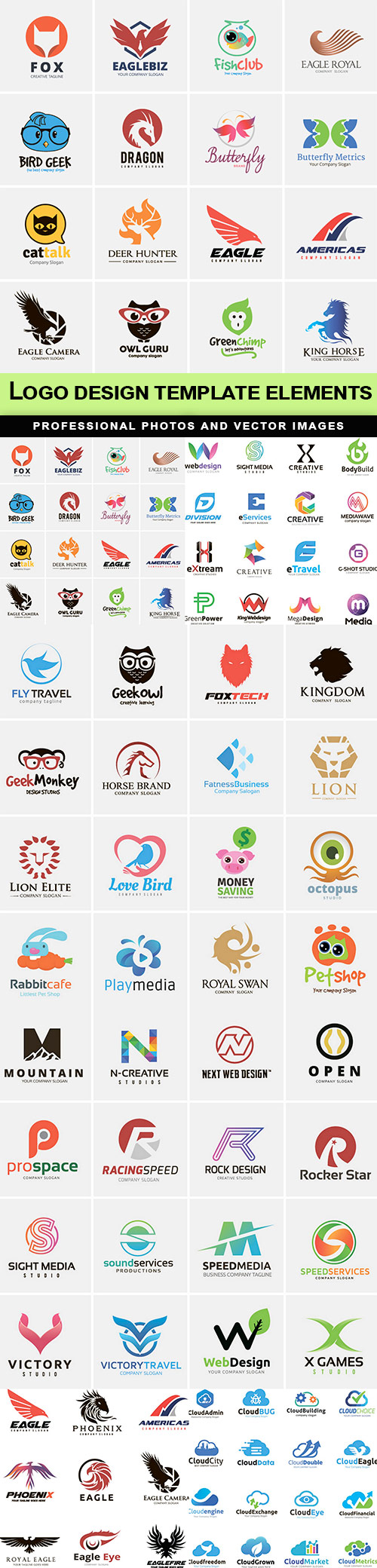 Logo design template elements - 6 EPS