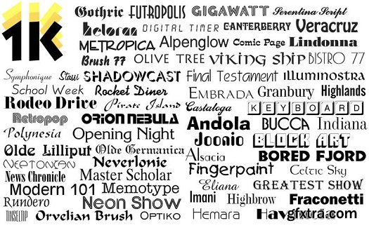 1000 OpenType Fonts v2.1 Multilingual MacOSX