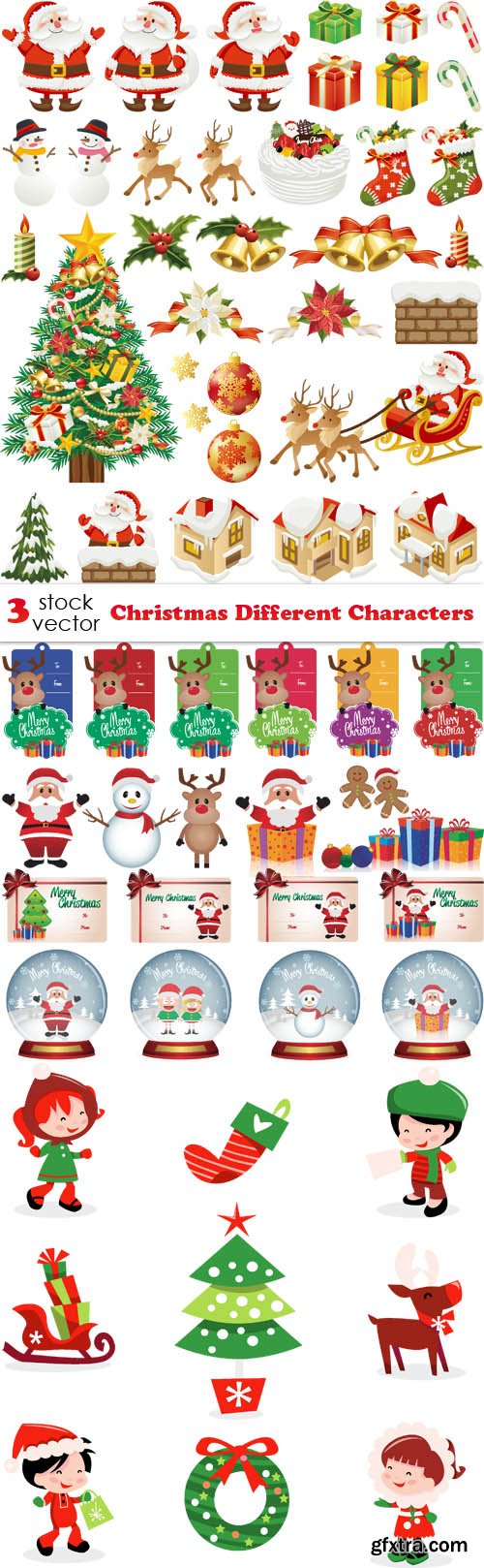 Vectors - Christmas Different Characters