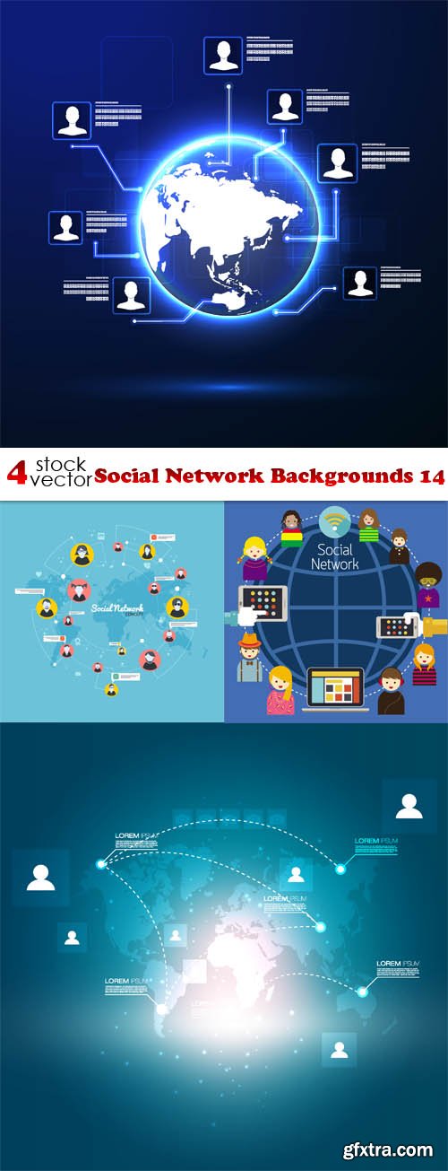 Vectors - Social Network Backgrounds 14