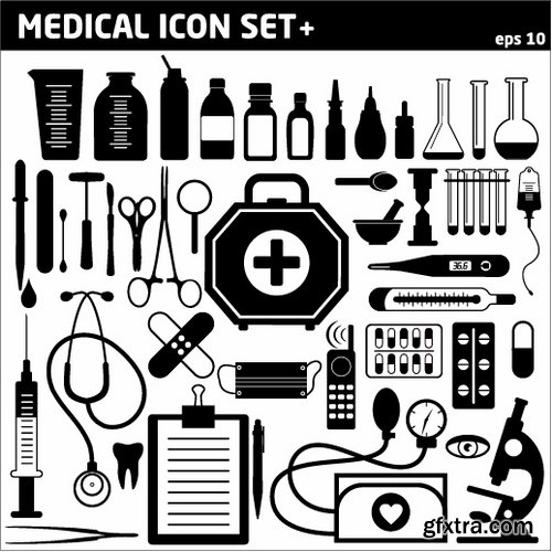 Collection of picture vector medical icon medical tool infographics 25 EPS