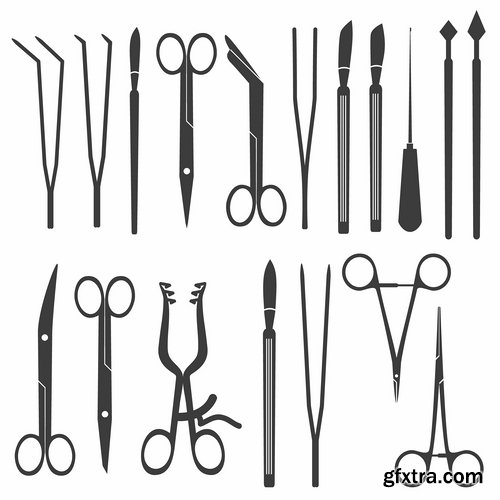 Collection of picture vector medical icon medical tool infographics 25 EPS