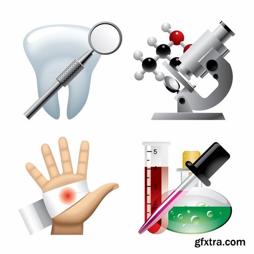 Collection of picture vector medical icon medical tool infographics 25 EPS