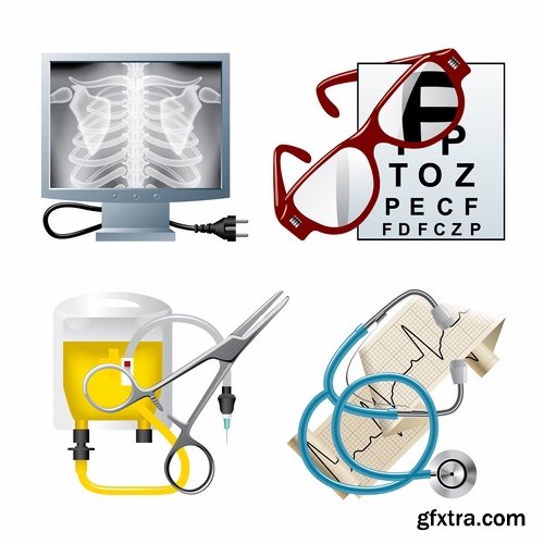 Collection of picture vector medical icon medical tool infographics 25 EPS