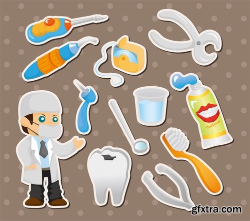 Collection of picture vector medical icon medical tool infographics 25 EPS