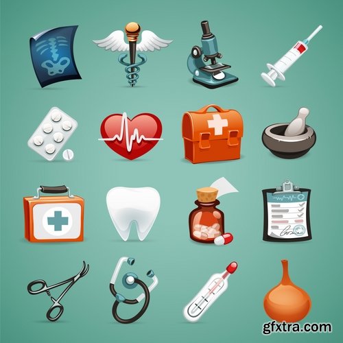 Collection of picture vector medical icon medical tool infographics 25 EPS