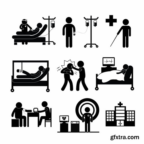 Collection of picture vector medical icon medical tool infographics 25 EPS